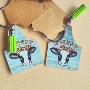 Moody Heifer Keychain
